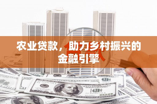 康县农业贷款，助力乡村振兴的金融引擎