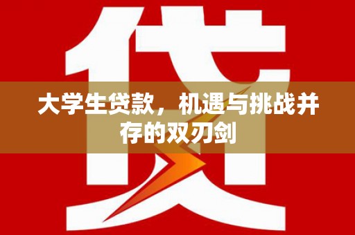 康县大学生贷款，机遇与挑战并存的双刃剑