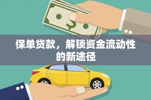 康县保单贷款，解锁资金流动性的新途径