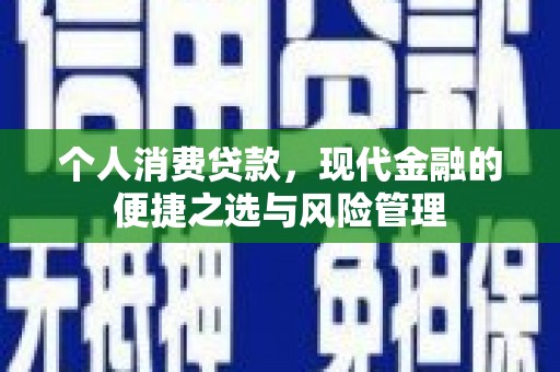 康县个人消费贷款，现代金融的便捷之选与风险管理