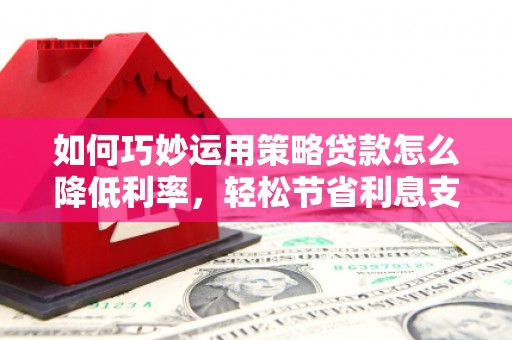 康县如何巧妙运用策略贷款怎么降低利率，轻松节省利息支出