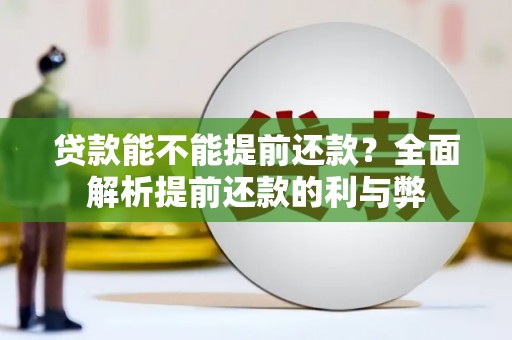 康县贷款能不能提前还款？全面解析提前还款的利与弊