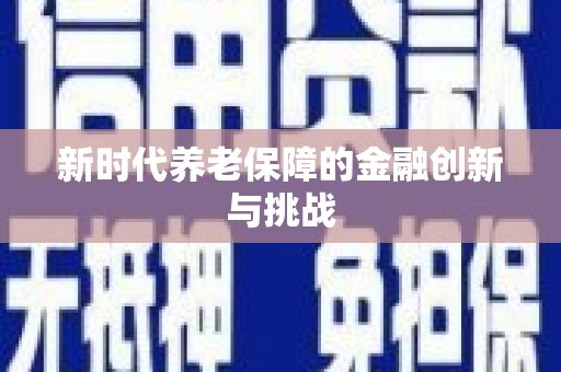 康县新时代养老保障的金融创新与挑战