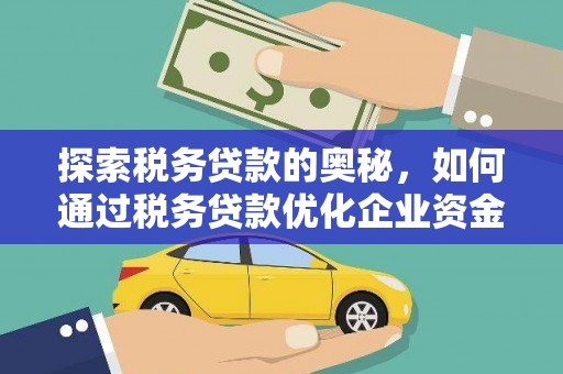 康县探索税务贷款的奥秘，如何通过税务贷款优化企业资金流