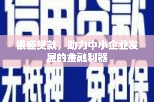 康县银盛贷款，助力中小企业发展的金融利器