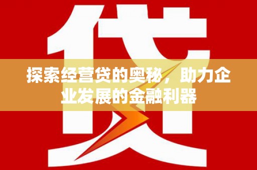 康县探索经营贷的奥秘，助力企业发展的金融利器