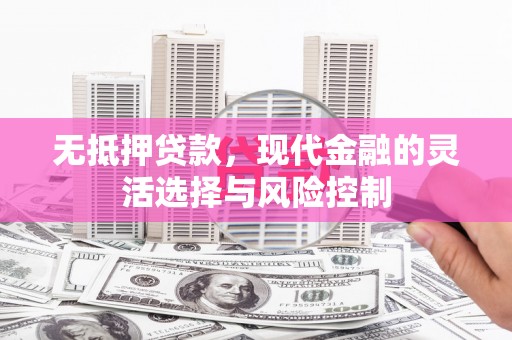 康县无抵押贷款，现代金融的灵活选择与风险控制