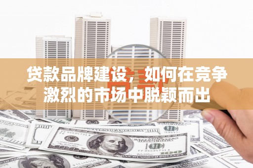 康县贷款品牌建设，如何在竞争激烈的市场中脱颖而出