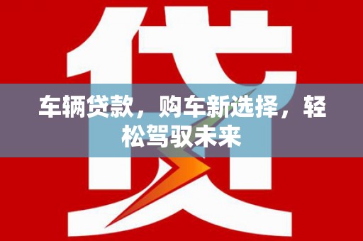 康县车辆贷款，购车新选择，轻松驾驭未来