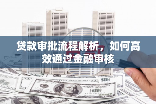 康县贷款审批流程解析，如何高效通过金融审核