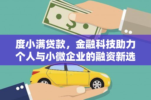 康县度小满贷款，金融科技助力个人与小微企业的融资新选择