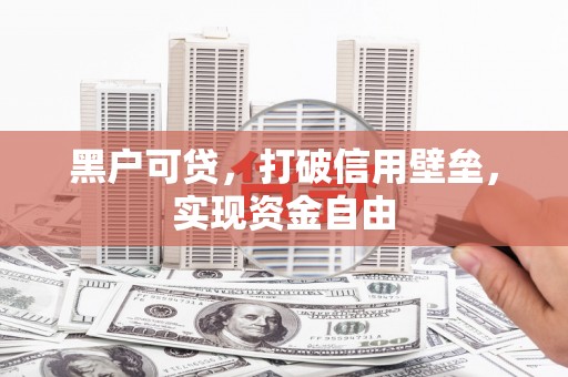 康县黑户可贷，打破信用壁垒，实现资金自由