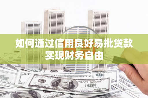 康县如何通过信用良好易批贷款实现财务自由