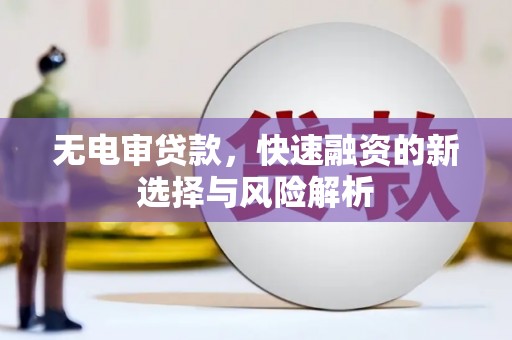 康县无电审贷款，快速融资的新选择与风险解析