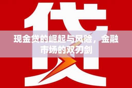 康县现金贷的崛起与风险，金融市场的双刃剑