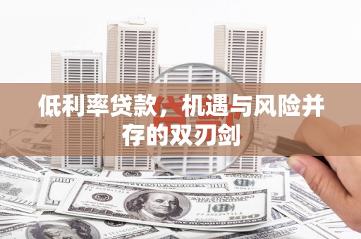 康县低利率贷款，机遇与风险并存的双刃剑