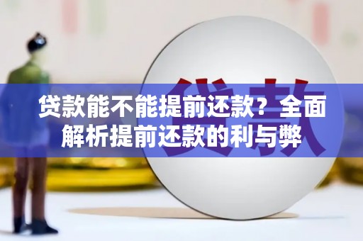 康县贷款能不能提前还款？全面解析提前还款的利与弊