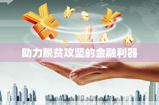 康县助力脱贫攻坚的金融利器
