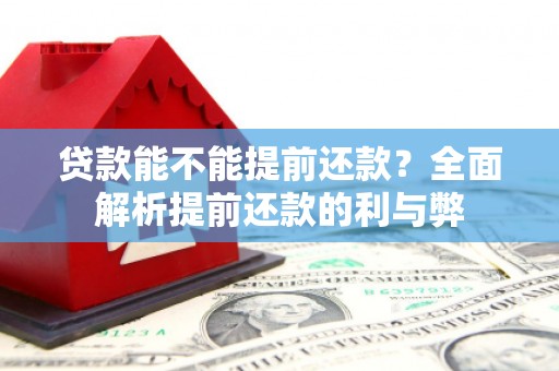 康县贷款能不能提前还款？全面解析提前还款的利与弊